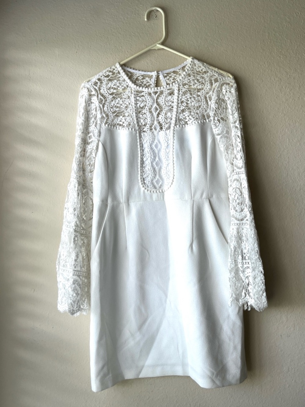 Nanette Lepore Neiman Marcus Ivory white Lace Boho Style Dress